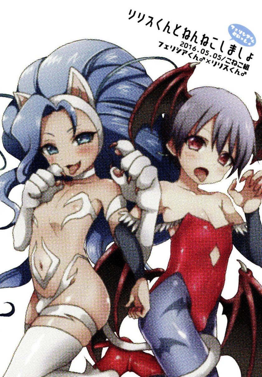 (Koneko Gumi (Poron)) Darkstalkers dj - Lilith-kun to Nenneko Shimasho ~ Felicia-kun to Issho (Portuguese) Cover
